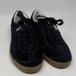MAJE Brand Black Suede Sneakers